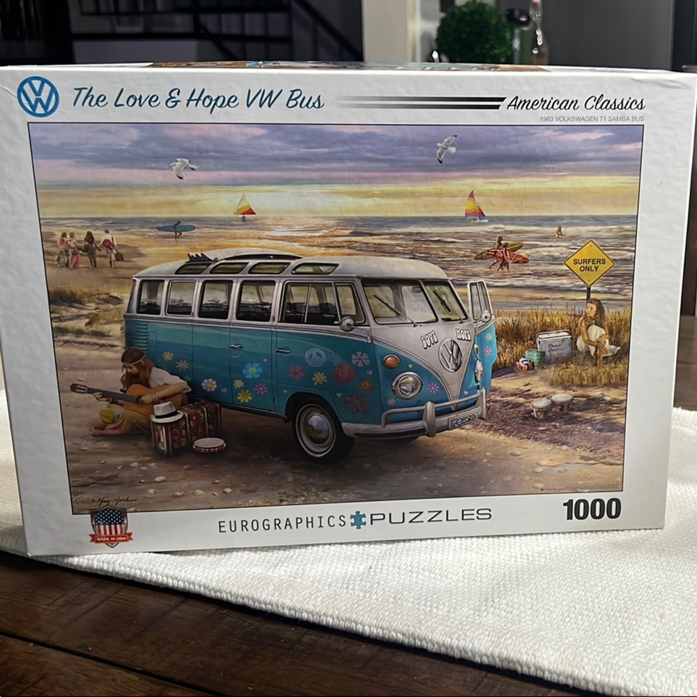Eurographics The Love & Hope VW Bus Puzzle - Blue